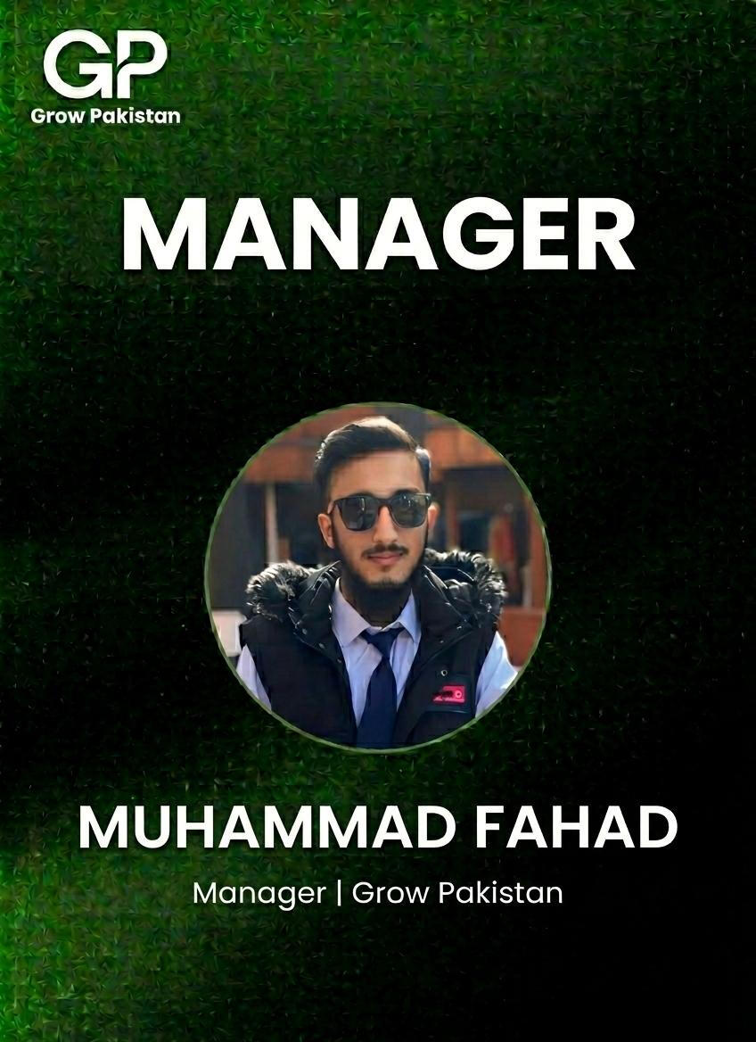 Manager of Grow Pakistan